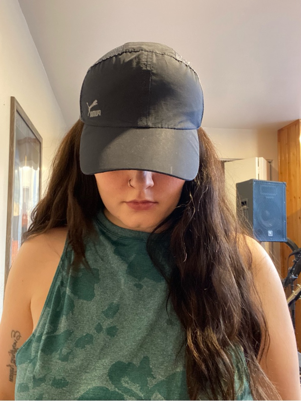 Puma Black Performance Cap with Subtle Logo